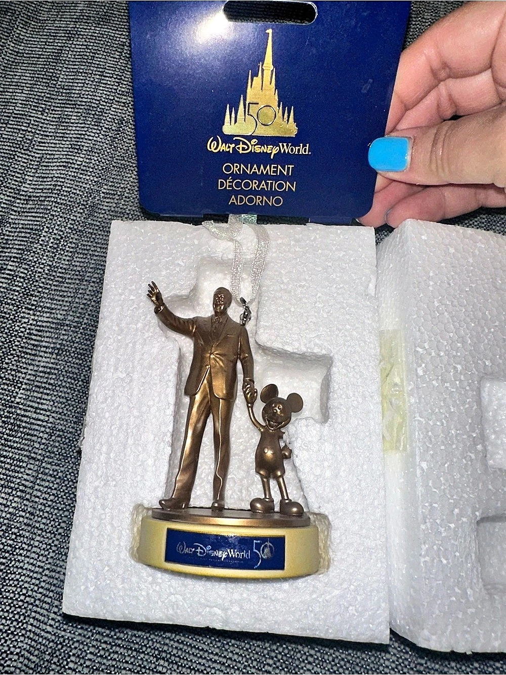 Walt Disney World 50th Anniversary Mickey & Walt Disney World Ornament